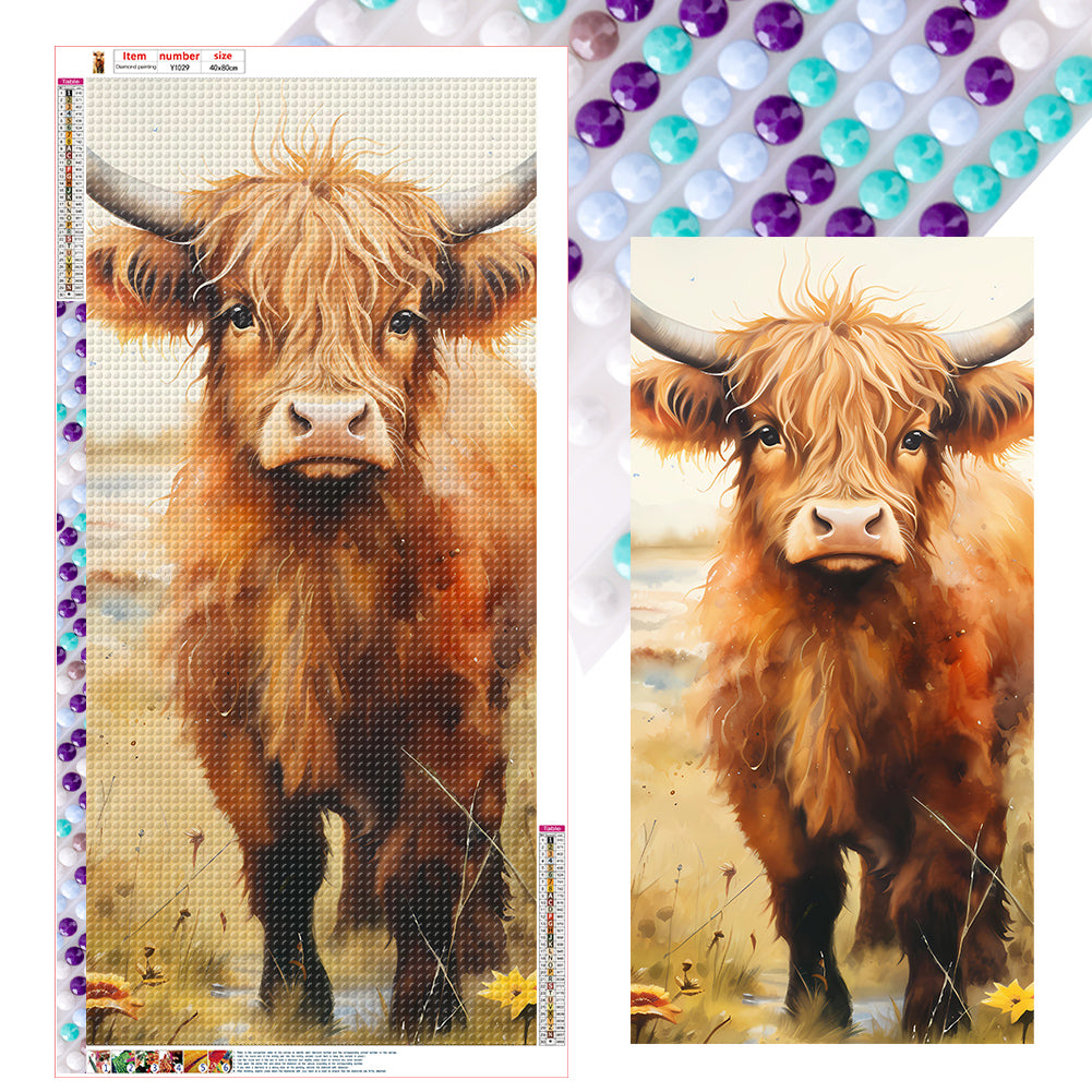 Diamond Painting - Full Round - Pastoral animal yak (40*80CM)