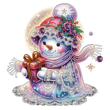 Load image into Gallery viewer, Diamond Painting - Partial Special Shaped - Christmas snowman (30*30CM)

