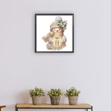 Load image into Gallery viewer, Diamond Painting - Partial Special Shaped - Christmas snowman (30*30CM)
