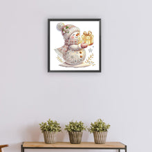 Load image into Gallery viewer, Diamond Painting - Partial Special Shaped - Christmas snowman (30*30CM)
