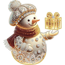 Load image into Gallery viewer, Diamond Painting - Partial Special Shaped - Christmas snowman (30*30CM)
