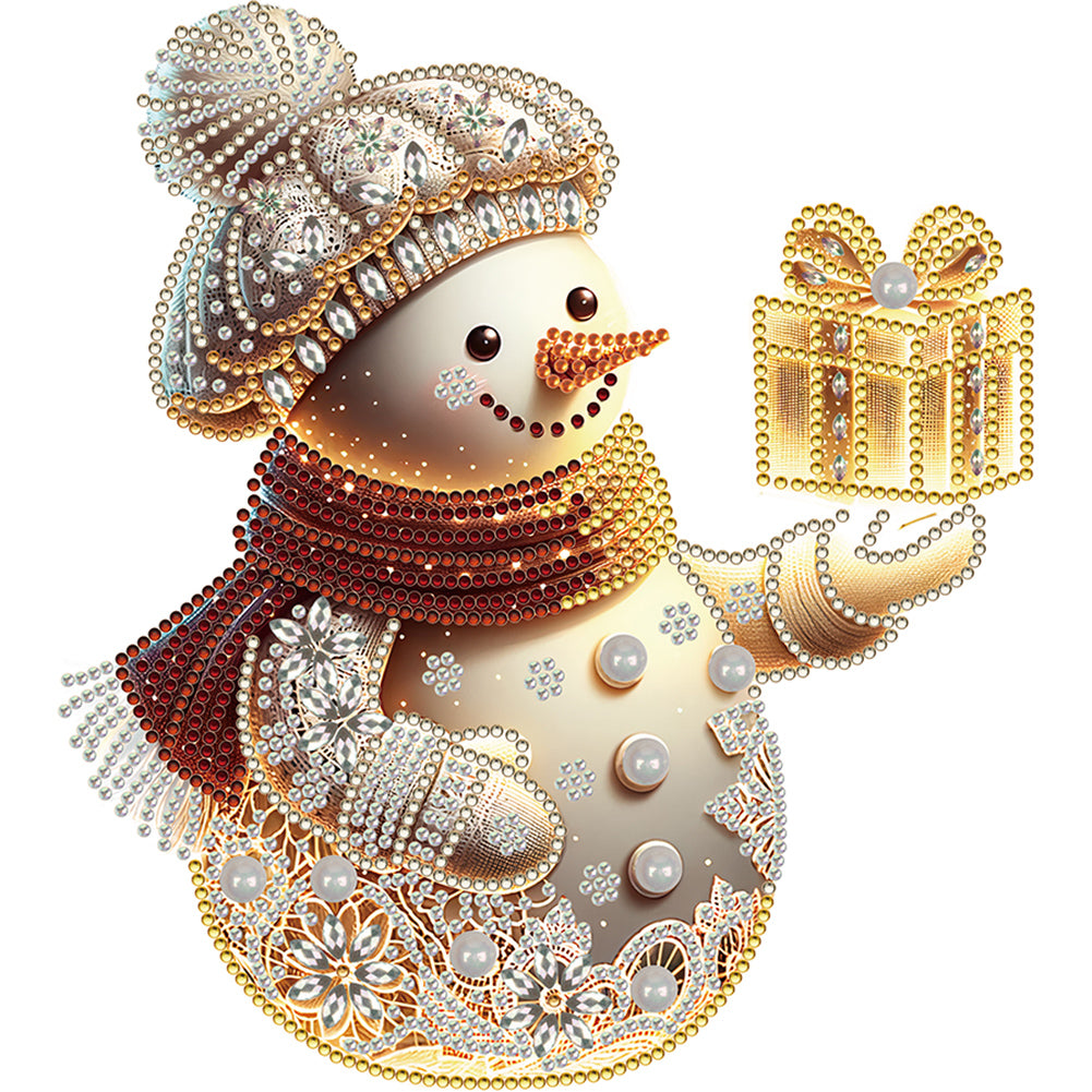 Diamond Painting - Partial Special Shaped - Christmas snowman (30*30CM)