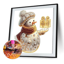 Load image into Gallery viewer, Diamond Painting - Partial Special Shaped - Christmas snowman (30*30CM)
