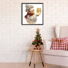Load image into Gallery viewer, Diamond Painting - Partial Special Shaped - Christmas snowman (30*30CM)
