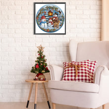 Load image into Gallery viewer, Diamond Painting - Partial Special Shaped - Snowman traveling at Christmas (30*30cm)

