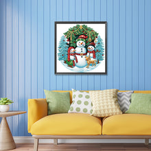 Load image into Gallery viewer, Diamond Painting - Partial Special Shaped - Happy Christmas snowman (30*30cm)
