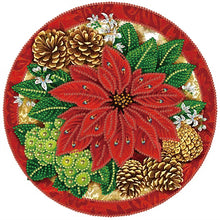 Load image into Gallery viewer, Diamond Painting - Partial Special Shaped - Christmas Poinsettia (30*30cm)

