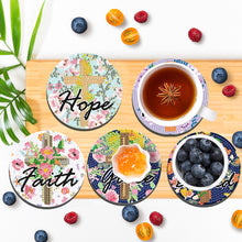 Load image into Gallery viewer, 8PCS Acrylic Cross and Good Words Diamond Painting DIY Coaster for Adults Kids
