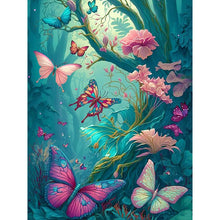 Load image into Gallery viewer, Diamond Painting - Full Round - forest butterfly (30*40CM)
