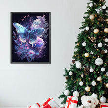 Load image into Gallery viewer, Diamond Painting - Full Round - butterfly on flower (30*40CM)
