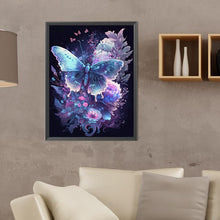 Load image into Gallery viewer, Diamond Painting - Full Round - butterfly on flower (30*40CM)
