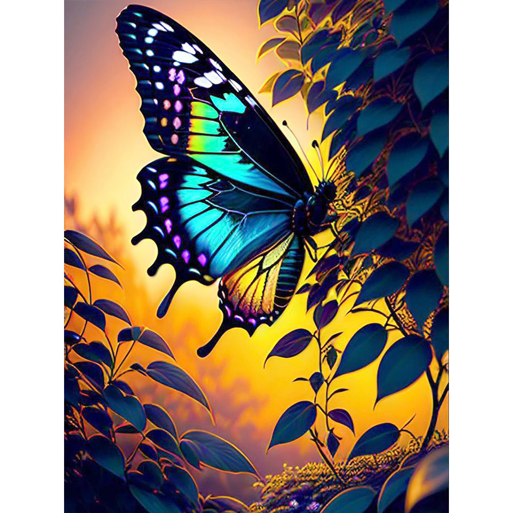 Diamond Painting - Full Round - sunset butterfly (30*40CM)