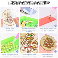 Load image into Gallery viewer, 8PCS Wooden Diamond Painting Art Coaster Kit Dragon Diamond Painting DIY Coaster

