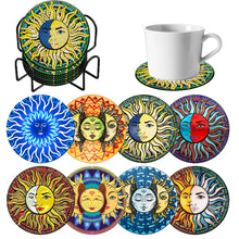 Load image into Gallery viewer, 8PCS Wooden Diamond Painting Art Coaster Kit Dragon Diamond Painting DIY Coaster
