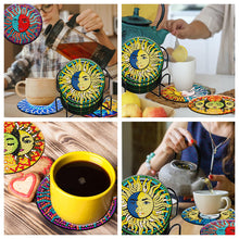 Load image into Gallery viewer, 8PCS Wooden Diamond Painting Art Coaster Kit Dragon Diamond Painting DIY Coaster

