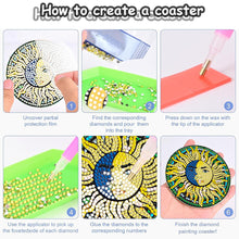Load image into Gallery viewer, 8PCS Wooden Diamond Painting Art Coaster Kit Dragon Diamond Painting DIY Coaster
