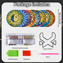 Load image into Gallery viewer, 8PCS Wooden Diamond Painting Art Coaster Kit Dragon Diamond Painting DIY Coaster
