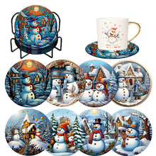 Load image into Gallery viewer, 8PCS Wooden Diamond Painting Art Coaster Kit Dragon Diamond Painting DIY Coaster
