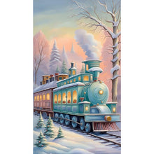 Load image into Gallery viewer, Diamond Painting - Full Round - snow train (40*70CM)
