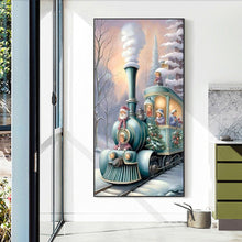 Load image into Gallery viewer, Diamond Painting - Full Round - snow train (40*70CM)
