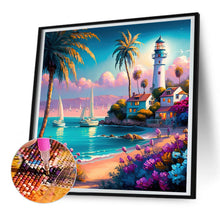 Load image into Gallery viewer, Diamond Painting - Full Round - beach lighthouse (30*30CM)
