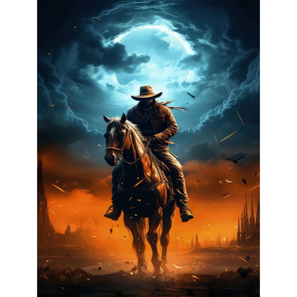 Diamond Painting - Full Round - handsome cowboy (30*40CM)
