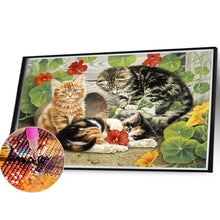 Load image into Gallery viewer, Diamond Painting - Full Square - three cats (40*30CM)
