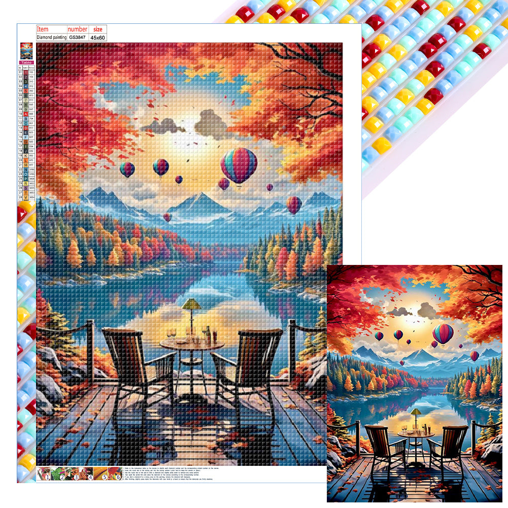 Diamond Painting - Full Square - mountains, rivers and woods (45*60CM)