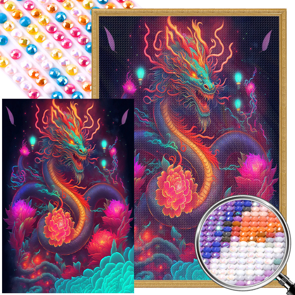 AB Diamond Painting - Full Round - flying dragon (50*70CM)