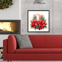 Load image into Gallery viewer, Diamond Painting - Full Round - Christmas flowers and candles (30*30CM)
