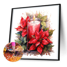 Load image into Gallery viewer, Diamond Painting - Full Round - Christmas flowers and candles (30*30CM)

