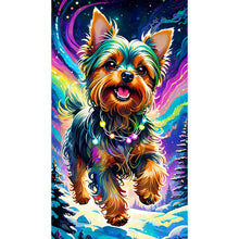 Load image into Gallery viewer, Diamond Painting - Full Round - Dog galloping under the aurora (40*70CM)
