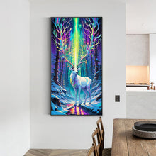 Load image into Gallery viewer, Diamond Painting - Full Round - White deer under the aurora (40*70CM)
