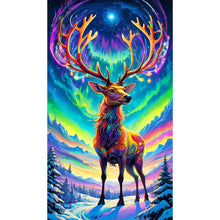 Load image into Gallery viewer, Diamond Painting - Full Round - Elk under the aurora (40*70CM)

