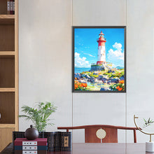 Load image into Gallery viewer, Diamond Painting - Full Round - mountain lighthouse (40*50CM)
