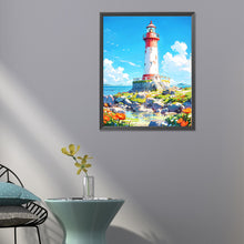Load image into Gallery viewer, Diamond Painting - Full Round - mountain lighthouse (40*50CM)
