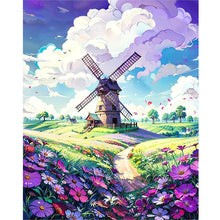 Load image into Gallery viewer, Diamond Painting - Full Round - Windmill on the mountain (40*50CM)
