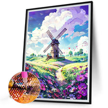 Load image into Gallery viewer, Diamond Painting - Full Round - Windmill on the mountain (40*50CM)
