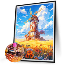Load image into Gallery viewer, Diamond Painting - Full Round - mountain windmill (40*50CM)
