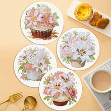 Load image into Gallery viewer, 4PCS Wooden Diamond Painted Placemats for Dining Table Decor (Bouquet #9)
