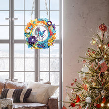 Load image into Gallery viewer, Special Shaped+Round Diamond Painting Wall Decor Wreath(Flower and Butterfly #4)
