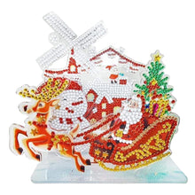 Load image into Gallery viewer, Diamond Painting Ornament Kits for Office Desktop Decor (Santa Delivers Present)
