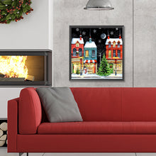 Load image into Gallery viewer, Diamond Painting - Full Round - Christmas snowy night (30*30CM)
