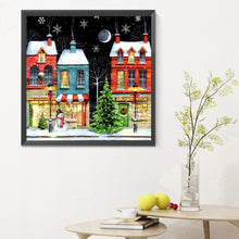 Load image into Gallery viewer, Diamond Painting - Full Round - Christmas snowy night (30*30CM)
