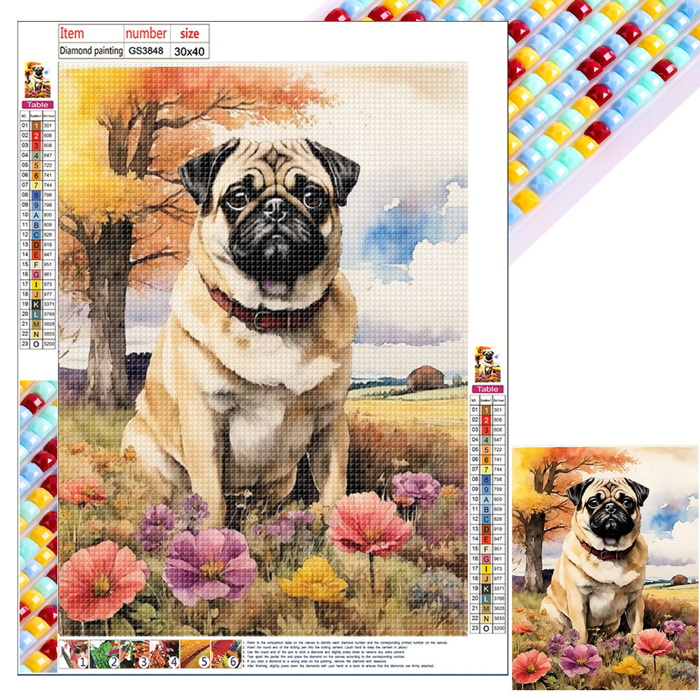 Diamond Painting - Full Square - woods puppy (30*40CM)