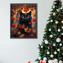 Load image into Gallery viewer, Diamond Painting - Full Square - black cat in the woods (30*40CM)
