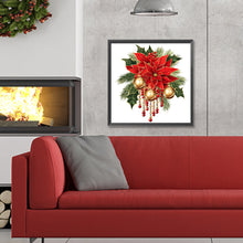 Load image into Gallery viewer, Diamond Painting - Full Round - Christmas red flowers (30*30CM)
