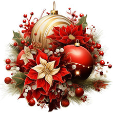 Load image into Gallery viewer, Diamond Painting - Full Round - Christmas red flowers (30*30CM)

