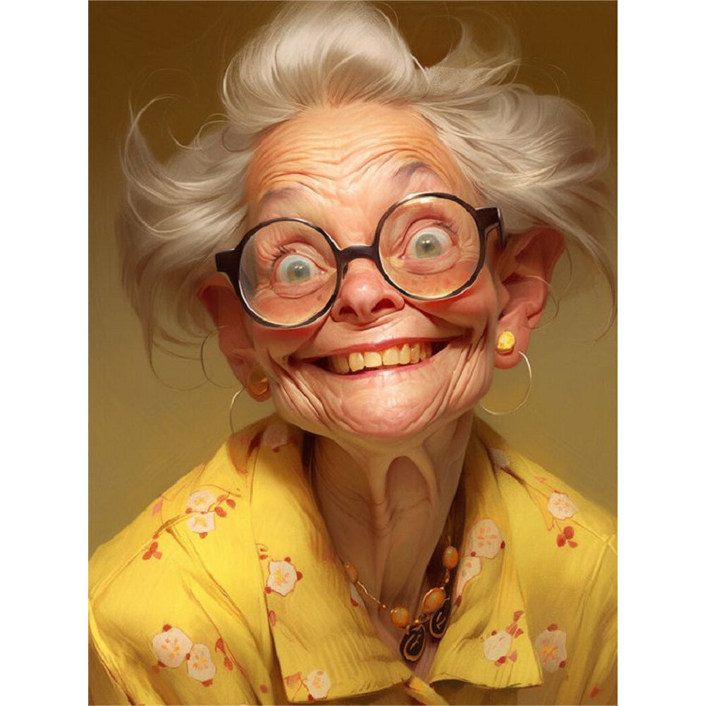 Diamond Painting - Full Round - Cute grandma (30*40CM)