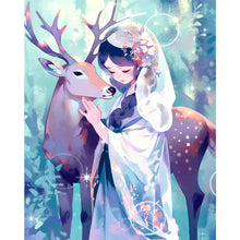 Load image into Gallery viewer, 2pcs Diamond Painting Set - Deer and girl (40*50cm)
